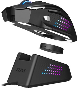 MSI GG Versa Pro Wireless 26000 DPI Kablosuz Oyuncu Faresi + Mouse Dock Pro Şarj Standı Seti