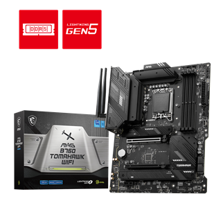 MSI MAG B760 TOMAHAWK WIFI6E DDR5 HDMI-DP TYPEC PCIE 4.0 1700p ATX