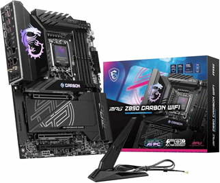 MSI MPG Z890 CARBON WIFI-7 DDR5 HDMI DP PCIE 5.0 1851p ATX
