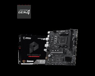 MSI PRO B550M-B AM4 DDR4 4600(OC) HDMI DP 2x M.2 USB 5Gbps mATX