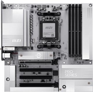 MSI PRO B850M-A WIFI7 PZ DDR5 HDMI-DP TYPEC PCIE 5.0 AM5 mATX BEYAZ