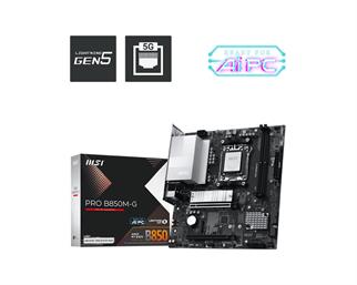 MSI PRO B850M-G M5 DDR5 8200MHZ(OC) HDMI DP 2X M.2 USB 10GBS 5G LAN MATX