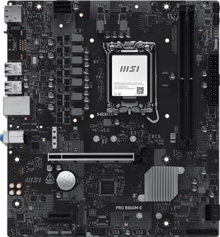 MSI PRO B860M-E DDR5 HDMI-DP PCIE 5.0 1851p mATX