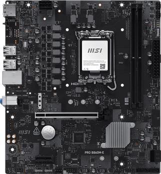 MSI PRO B860M-E DDR5 HDMI-DP PCIE 5.0 1851p mATX