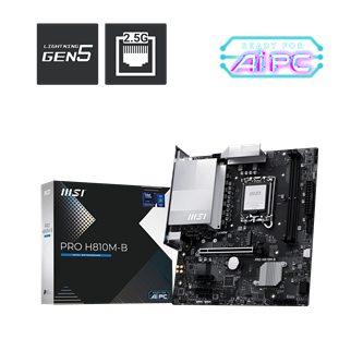 MSI PRO H810M-B DDR5 HDMI-DP PCIE 4.0 1851p mATX