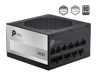 MSI PSU PRO A1000PL PCIE5 1000W 80+ Platinum Power