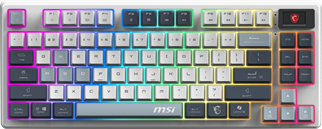MSI Q TR GG Forge GK600 TKL Sky Switch Mekanik Beyaz Oyuncu Klavyesi
