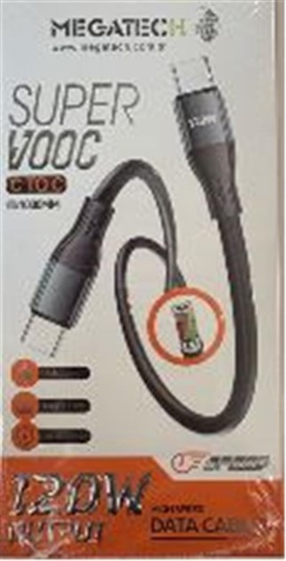 Megatech MT-120UT 120W USB To Type-c Data Kablosu
