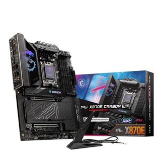 Msi MPG X870E CARBON WIFI AM5 DDR5 8400MHZ(OC) USB4 4X M.2 HDMI 5G 2.5G LAN WIFI 7 RGB ATX Anakart