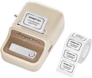 NIIMBOT B21S Cream Termal Taşınabilir Bluetooth Etiket Yazıcısı