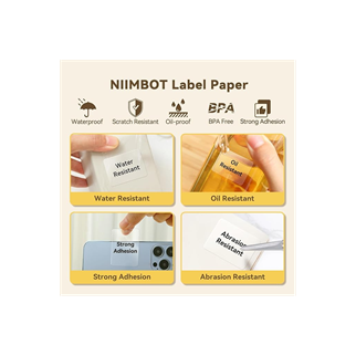 NIIMBOT T40 Etiket 40mm x 60mm 125 adet Şeffaf  (B1,B21S,B3S)