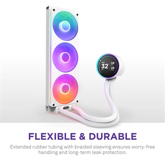 NZXT 360MM LCD KRAKEN ELITE 360 RGB v2 RL-KR36E-W2 AM5-1851p Sıvı Soğutmalı İşlemci Fanı Beyaz