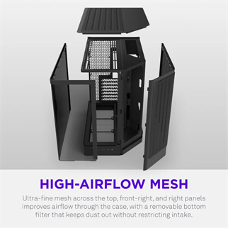 NZXT H6 RGB+ CC-H62FB-P1 Dual-Chamber Gaming Mid-Tower PC Kasası