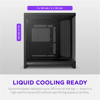 NZXT H6 RGB+ CC-H62FB-P1 Dual-Chamber Gaming Mid-Tower PC Kasası