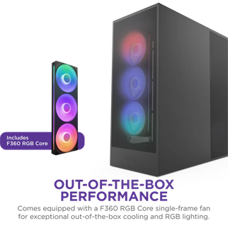 NZXT H7 FLOW 2024 CM-H72FB-R1 RGB Gaming EATX PC Kasası