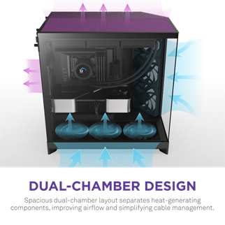 NZXT H9 FLOW CM-H92FB-01 Gaming Mid Tower PC Kasası
