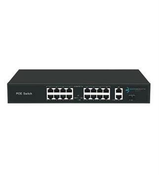 ODS 16port PoE  200w 2-Uplink 10/100 Yönetilemez Switch 08ODS-16P2U-200