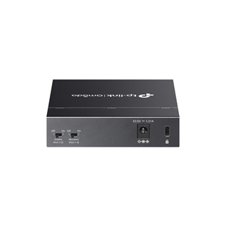 OMADA DS105GP, 5 Port Gigabit,  4 Port Gigabit PoE+, 65W, Yönetilemez, Masaüstü/Vesa Metal Kasa Sessiz Switch