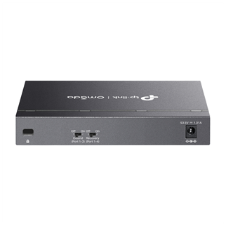 OMADA DS106GPP, 6 Port Gigabit, 3 Port Gigabit PoE+, 64W, 1 Port Gigabit PoE++, Yönetilemez, Metal Kasa Masaüstü Sessiz Switch