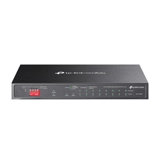 OMADA DS110GMP, 10 Port Gigabit,  8 Port Gigabit PoE+, 123W, 1 Port Combo Gigabit SFP, Yönetilemez, Metal Kasa Masaüstü Sessiz Switch