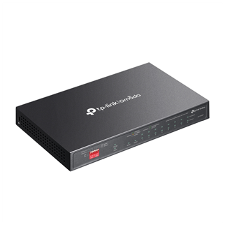 OMADA DS110GMP, 10 Port Gigabit,  8 Port Gigabit PoE+, 123W, 1 Port Combo Gigabit SFP, Yönetilemez, Metal Kasa Masaüstü Sessiz Switch