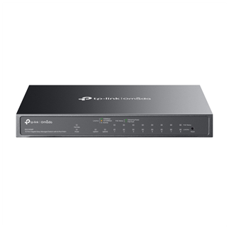 OMADA ES210GMP, 10 Port Gigabit, 8 Port PoE+, 1Port Gigabit Combo SFP, 123W, Yönetilebilir Metal Kasa Masaüstü/Vesa Switch
