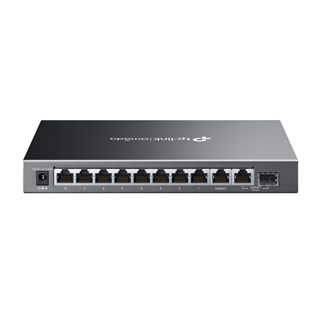 OMADA ES210GMP, 10 Port Gigabit, 8 Port PoE+, 1Port Gigabit Combo SFP, 123W, Yönetilebilir Metal Kasa Masaüstü/Vesa Switch