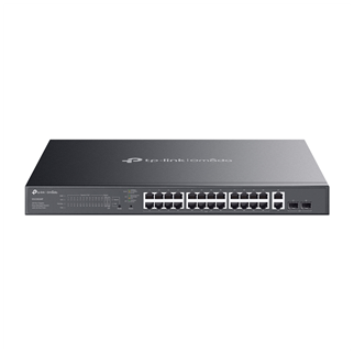 OMADA ES228GMP, 28 Port Gigabit, 24 Port Poe+,  2 Port Gigabit SFP, 384W, Yönetilebilir, Metal Kasa Rackmount Switch