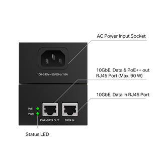 OMADA POE380S, 2Port 10Gbps, 90W PoE++ Masaüstü/Vesa Injector