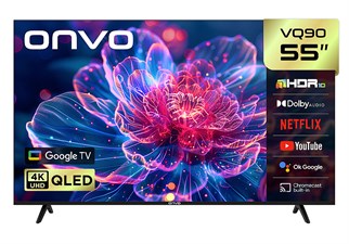 ONVO 55VQ90F3UA 55 140 Ekran Uydu Alıcılı 4K Ultra HD Google Smart QLED TV