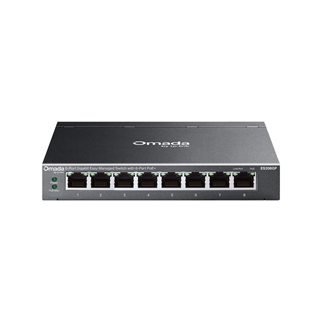 Omada ES208GP, 8 Port, Gigabit PoE+, 64W, Yönetilebilir, Metal Kasa Switch