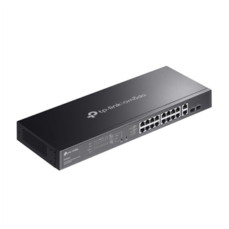 Omada ES220GMP, 16 Port Gigabit, 16 Port PoE+, 2 Port Gigabit SFP, 250W, Yönetilebilir, Rackmount Switch