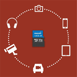 PHILIPS FM12MP65B, 128GB, SDXC, UHS-I, V30, Class10, MicroSD Kart Bellek (SD Adaptörlü)