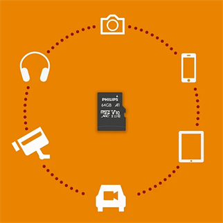 PHILIPS MicroSD 64GB FM64MP45B/00 Class10 Hafıza Kartı