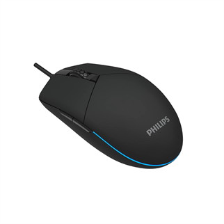 PHILIPS SPK9304B, Siyah, RGB Led Aydınlatma, USB Kablolu, 6400dpi, GAMING Optik Mouse