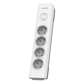 PHILIPS SPN7040WA/62, 4 Soket, Akım Korumalı Priz, 600 Joules, 2Mt Örgülü Kablo, (Beyaz)