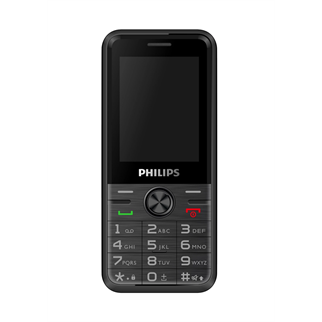 PHILIPS Xenium E6500, 128Mb, Siyah, 48Mb Ram, 2,4inc Ekran, Arka Kamera, 4G Çift Sim Desteği, FM Radyo, 1700mAh Pil, El Feneri, Türkiye KVK Garantili
