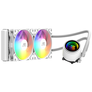 POWERBOOST 240MM CIRCLE 240W PB-LCS-CR240W Rainbow Fanlı AM5-1851p Sıvı Soğutmalı İşlemci Fanı Beyaz