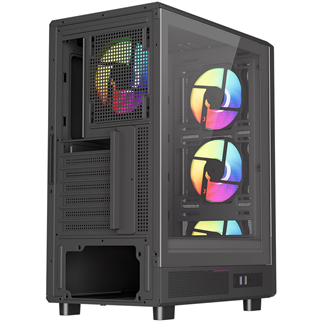 POWERBOOST 600W 80+ A601B 4-Rainbow Fanlı Gaming Mid-Tower PC Kasası