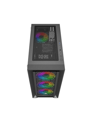 POWERBOOST 650W 80+ BRONZE PB-P705B 4-ARGB Fanlı Gaming Mid-Tower PC Kasası