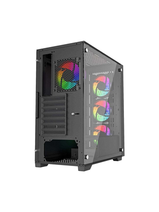 POWERBOOST 650W 80+ BRONZE PB-P705B 4-ARGB Fanlı Gaming Mid-Tower PC Kasası