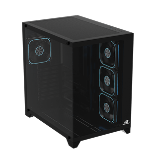 POWERBOOST 750W 80+ BRONZE PB-C9025B 4-ARGB Fanlı Gaming Mid-Tower PC Kasası