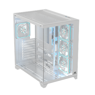 POWERBOOST 750W 80+ BRONZE PB-C9025W 4-ARGB Fanlı Gaming Mid-Tower PC Kasası Beyaz