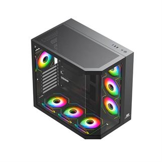 POWERBOOST 750W 80  BRONZE Seaview PBA4375B Gaming Mid-Tower PC Kasası Siyah