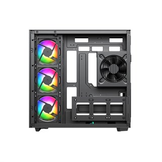 POWERBOOST 750W 80+ BRONZE Seaview PBA4375B Gaming Mid-Tower PC Kasası Siyah