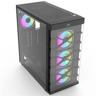 POWERBOOST PB-GR222BB 7-RGB Fanlı Gaming Mid-Tower PC Kasası