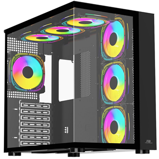 POWERBOOST PB-SS02B Sea View 7-ARGB Fanlı Gaming Mid-Tower PC Kassı