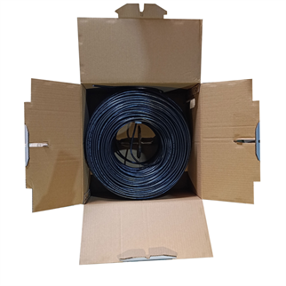 POWERGATE CAT6-OUT-COPPER, Outdoor (Dış Mekan), Polietilen, 23AWG 0.57mm, UTP, CAT6, %100 Bakır Kablo, 305m, Siyah