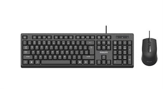 Philips SPT6234B Kablolu Türkçe Q Klavye&Mouse Set Siyah