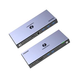 Qgeem QG-T4801 Thunderbolt 15in1 Type-C Eth 1000Mbps-HDMI 8K 30Hz- TF-SD-USB 3.0 5Gbps- Çoklayıcı